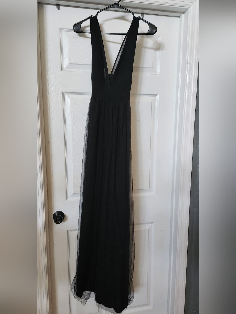 Bcb Generation Elegant Black Deep-V Maxi Dress